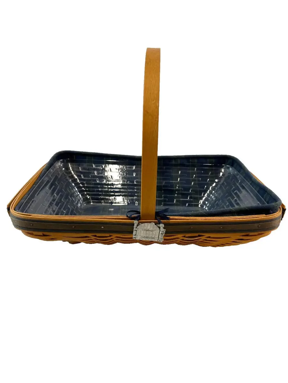 2000 Longaberger Collector Club Spring Meadow Basket w/Liner Protector & Tie-On